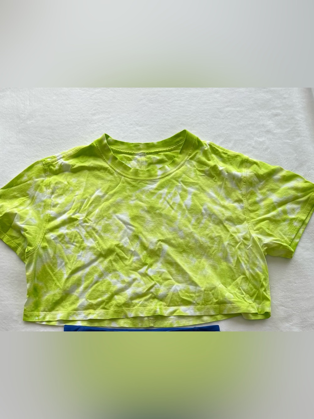 lululemon athletics all yours cropped tee - neon tie dye